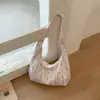 Bolso Bandolera Rayado con Lazo Fresco y Elegante para Mujer, Bolso de Hombro Plegado para Debajo del Brazo, Bolso Cruzado de Tela Casual para Niñas