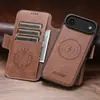 Adecuado para iPhone18Promax Funda de Cuero con Tapa Magnética Dividida Samsung S26U Funda Protectora de Carga Inalámbrica