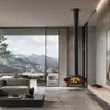 Chimenea exterior con fuego real para calefacción, gas natural, adecuada para casas de huéspedes, hoteles, villas, decoración de patios, mesa de fuego, personalización OEM para proyectos