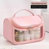 Bolsa de higiene pessoal de grande capacidade à prova d'água Bolsa de armazenamento de cosméticos portátil de viagem Bolsa cosmética de PVC espessado multifuncional Bolsa