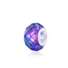Cuentas de Agujero Grande al por Mayor Color Champaña Agujero Grande Resina Facetada Coloridas 14mm Cristal Cuentas Planas Cuentas Sueltas Joyería DIY