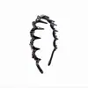 Faixa de cabelo de moda de alta qualidade estilo coreano, versátil, com dentes, aura luxuosa, acessório de cabelo de coroa alta para mulheres