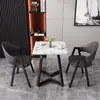 Mesa y sillas de reunión de estilo nórdico, moda italiana, lujo ligero; mesa de recepción y negociación de negocios de alta gama, mesa de ocio para patio