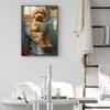 Lienzo transfronterizo sin marco, pintura al óleo, fondo de sofá, pintura para colgar en la pared, arte abstracto simple, pintura decorativa para la entrada del baño