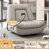 Poltrona reclinável individual moderna e minimalista com design de suporte segmentado, um sofá confortável e relaxante para quartos e uso doméstico