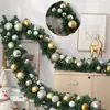 Decoraciones Navideñas Ratán Encriptación Guirnalda de PVC Centro Comercial Ventana Marco de Puerta Set Suministros Terminados Ratán Verde