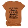 Vamos Tomar um Drink Amazon Wish Site Independente Camiseta Casual Simples Feminina Gola Redonda Manga Curta