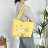 Nova Bolsa de Mão Bordada de Desenho Animado, Bonita e Macia, Bolsa de Ombro de Grande Capacidade, Bolsa Tote Versátil para o Dia a Dia em Algodão Acolchoado