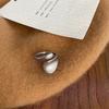Anillo Geométrico Mate Único Personalizado Estilo Ins Europeo y Americano para Mujer, Versátil, Sencillo y Frío, Versátil para Uso Diario, Chapado en Cobre con Oro Real