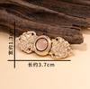 Hebilla de suegra Hanfu heredada, traje antiguo, capa, cuello vertical, cheongsam, hebilla de metal, colección ojo de gato rosa