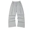 Pantalones Casuales Elásticos para Hombre, Estilo Trendy de Comercio Exterior, Color Sólido Sueltos de Pierna Recta para Playa Hogar Secado Rápido Venta al por Mayor