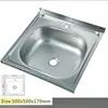 Lavabo de acero inoxidable de una cubeta con plato y laterales altos, modelo 5050 estilo ruso para exportación