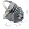 Máscara de Poeira Baoweikang 3700 Respirável Anti-Poeira Industrial Lavável Máscara de Cabeça Anti-Partículas para Polimento