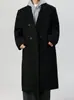 Chegada Nova Inverno 2026 Casaco de Lã de Comprimento Médio Marca Tendência Masculina Estilo Coreano High-End Solto Casual Versátil Outerwear