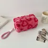 Estojo de Pelúcia Hisocute Grande Capacidade Portátil Bolsa para Material Escolar para Estudantes do Ensino Médio Bolsa de Armazenamento de Tecido Simples Material de Caderno