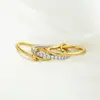 Moda Europea y Americana Anillos Apilables Bicolor Full Diamante Circonita Diseño Retorcido Set de Lujo Ligero Anillos Venta Caliente Transfronteriza Fabricante Mayorista