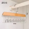 Percha de Madera Multifuncional Organizador de Almacenamiento para Ropa Interior y Camisetas para el Hogar y el Dormitorio, Percha de Madera Maciza con Gancho en Forma de Ola