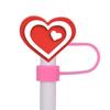 Nuevo comercio electrónico transfronterizo San Valentín Día de San Valentín tapa de pajita a prueba de polvo pajita de plástico blando de PVC manga decorativa para pajita