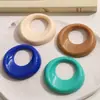 Serie de colores macaron de dopamina accesorios ovalados huecos de resina parches para aretes y accesorios DIY al por mayor