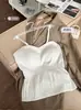 Camisola de una pieza a rayas verticales estilo francés para mujer, corte ajustado con copas incorporadas, disponible en varios colores, en stock