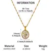 Colar Pingente Flor com Gotejamento de Óleo Aço Inoxidável Banhado a Ouro 18K Colar com Corrente OT Joia Venda Quente Transfronteiriça Europeia e Americana