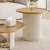Mesa de Chá Wind Usada Minimalista Preta Sala de Estar Conjunto de Mesa de Chá de Madeira Maciça Toque de Luxo Leve High-End Pousada Mesa de Chá Redonda Retrô