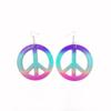 Fiesta de Carnaval de Halloween Collares y Pendientes con Dijes de Paz de Colores Set de Fiesta Kit Hippie Accesorios para Disfrazarse