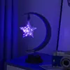 Luz de estrelas e lua LED Amazon transfronteiriça bola de rattan de maçã luminária de mesa criativa corda de cânhamo ferro USB luz noturna decorativa
