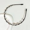 Diadema Dentada con Perlas y Pedrería Estilo Coreano Diadema Antideslizante Artefacto Cueva para el Cabello Flequillo Cabello Roto Pinza para el Cabello Combinable Tocado Elegante