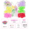 40 2500 pulsera de goma arcoíris para hacer tú mismo para niños, pulsera de goma tejida de color, juguete educativo para niños
