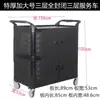 Carrito de Servicio para Restaurante Cerrado, Carrito de Plástico de Tres Capas Extra Grueso, Carrito de Entrega de Comida, Carrito de Limpieza Engrosado con Puertas