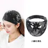 Diadema de Encaje para Mujer de Ala Ancha Moda Diadema para Lavarse la Cara Estilo Coreano Tocado Cubre Cabello Blanco Tocado Presión para el Cabello Diadema de Moda