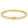 Pulseira Tennis Moissanita 3.0mm Unissex Mais Vendida Transfronteiriça Prata de Lei S925 Joia Fashion para Festa Atacado para Homens e Mulheres