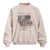 Sudadera con Capucha de Cuello Redondo Holgada Estampado Graffiti de Letras Marca Trendy de Calle Estilo Vibe Casual Ropa Deportiva Primavera/Otoño