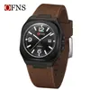 Reloj Transfronterizo Oufani Silicona Casual Estudiante Calendario Único Luminoso Caja Negra Dorada Resistente al Agua 30m Reloj de Cuarzo para Hombre