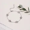 Pulsera de estrella pequeña super brillante de cobre con diamante de alto carbono, estrella de cinco puntas finamente elaborada, estilo hada elegante, lujo ligero, estilo europeo y americano de alta gama