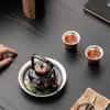 Popular Tetera de Amapola Plateada con Asa, Juego de Tazas de Té, Combinación en Caja de Regalo, Juego de Té de Cerámica para Regalo Navideño