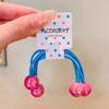 Anillo para el cabello de color caramelo para niños Cuerda de doble cabeza Banda de goma Bola Cuerda para el cabello Cola de caballo alta de bebé No daña el cabello Accesorios para el cabello de alta elasticidad