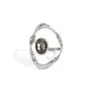 Joyería Transfronteriza Europea y Americana Ins Moda Anillo de Diamante Negro Acrílico Anillos Cuadrados Metálicos Geométricos Apilables Anillos
