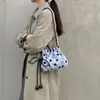 Bolsa de Cubo con Cordón de Lunares Transfronteriza para Mujer 2026 Nueva Bolsa Cruzada de Verano Bolsa de Commuter de Nicho Bolso de Hombro Moderno