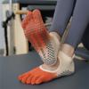 Meias Toesox qualidade nova gradiente yoga meias tie-dye sem calcanhar cinco dedos esportes pilates dispensando meias antiderrapantes