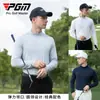 Pgm Ropa de Golf para Hombre Camiseta de Manga Larga Otoño e Invierno Capa Base Deportiva 3A Antibacteriana Absorbente de Humedad Secado Rápido Capa Base