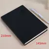 Caderno de Negócios PU Atacado A5 Cor Couro Macio Bloco de Notas para Reunião Couro Colorido Sólido Caderno de Escritório de Couro