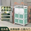 Armario libre de óxido, gabinete de cocina, aparador, gabinete fácil de armar, gabinete de almacenamiento para vivienda de alquiler, gabinete para vajilla, gabinete de almacenamiento