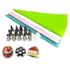 Juego de 16 piezas con 14 boquillas de acero inoxidable para decorar bolsa de decoración de EVA para decorar pasteles de hojaldre con crema
