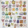 50 hojas/2 diseños de pegatinas holográficas láser inspiradoras transfronterizas para cuadernos, patinetes y Kindle, pegatinas de película impermeables con forma de bloque