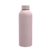 Nova caneca de aço inoxidável com isolamento a vácuo estilo americano, fosca, portátil para exterior, esportiva, garrafa de água de grande capacidade, boca pequena
