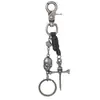 Llavero de Calavera de Metal Punk Vintage para Hombre, Colgante de Cadena para Cintura con Personalidad de Moda, Accesorio para Jeans, Adorno Creativo de Nicho