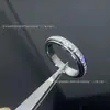 Versión de Alta Gama Anillo de Diamante Completo de un Solo Diamante, Anillo Chapado en Oro de 18 Quilates, Anillo de Moda Personalizado de Lujo Ligero de Nicho, Anillo de Pareja de Buena Suerte