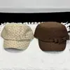 Gorra octogonal con lazo de lunares estilo coreano para mujer, gorra de periódicos retro literaria de otoño e invierno, boina visera versátil para estilizar el rostro